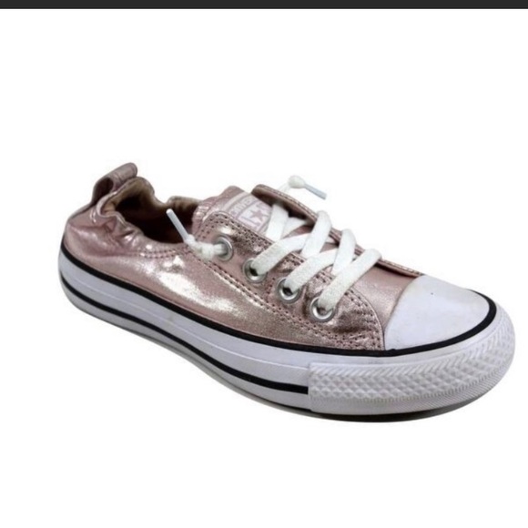 pink metallic converse